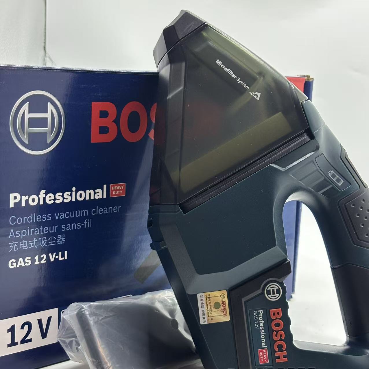 Car Vacuum - Пылесос Bosch GAS 12V-LI Professional, легкий