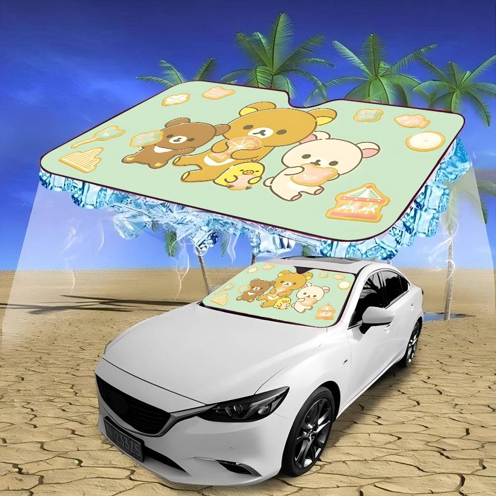 Японское аниме, милый медведь  – обзор и цена Windshield Sun Shade