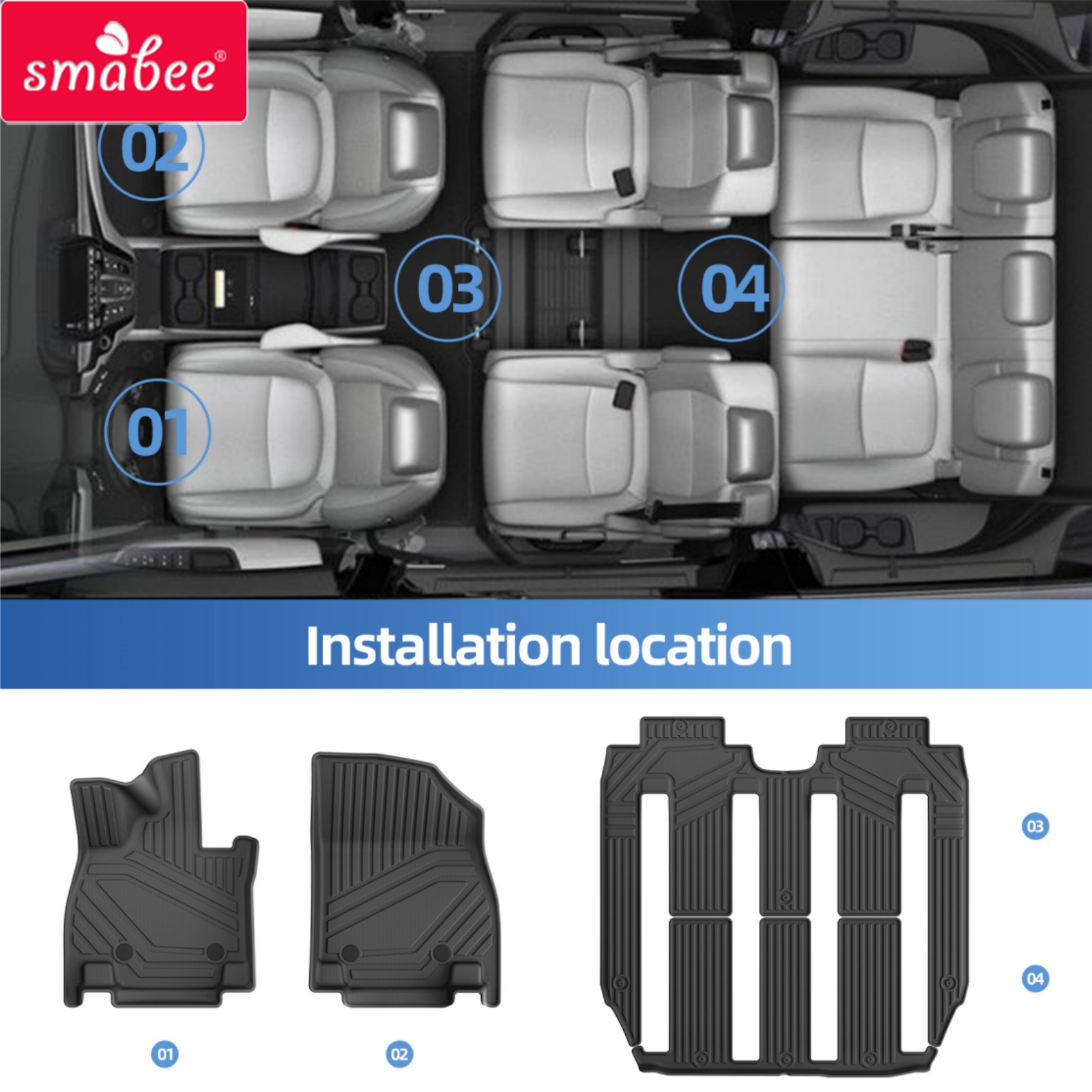 Smabee Left Drive для XPeng X9 – обзор и цена Car Floor Mat