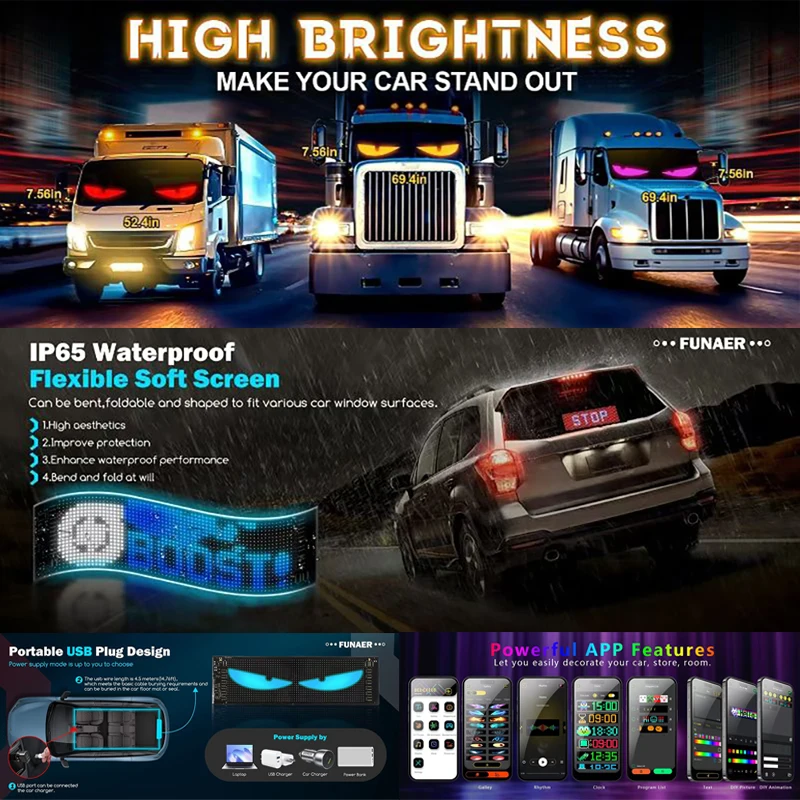 Светодиодный дисплей Грузовой  – обзор и цена Car Led Light